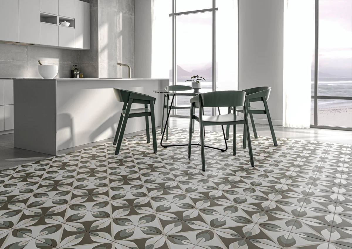Gres Cifre HIDRA efekt wzór - aranzacja w eleganckiej lazience