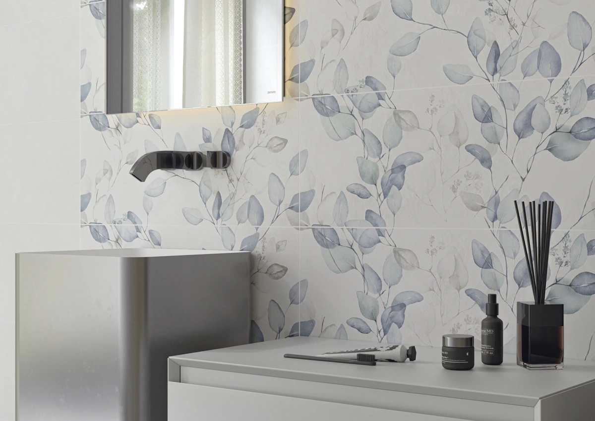 Gres Cifre ALURE efekt beton - aranzacja w eleganckiej lazience
