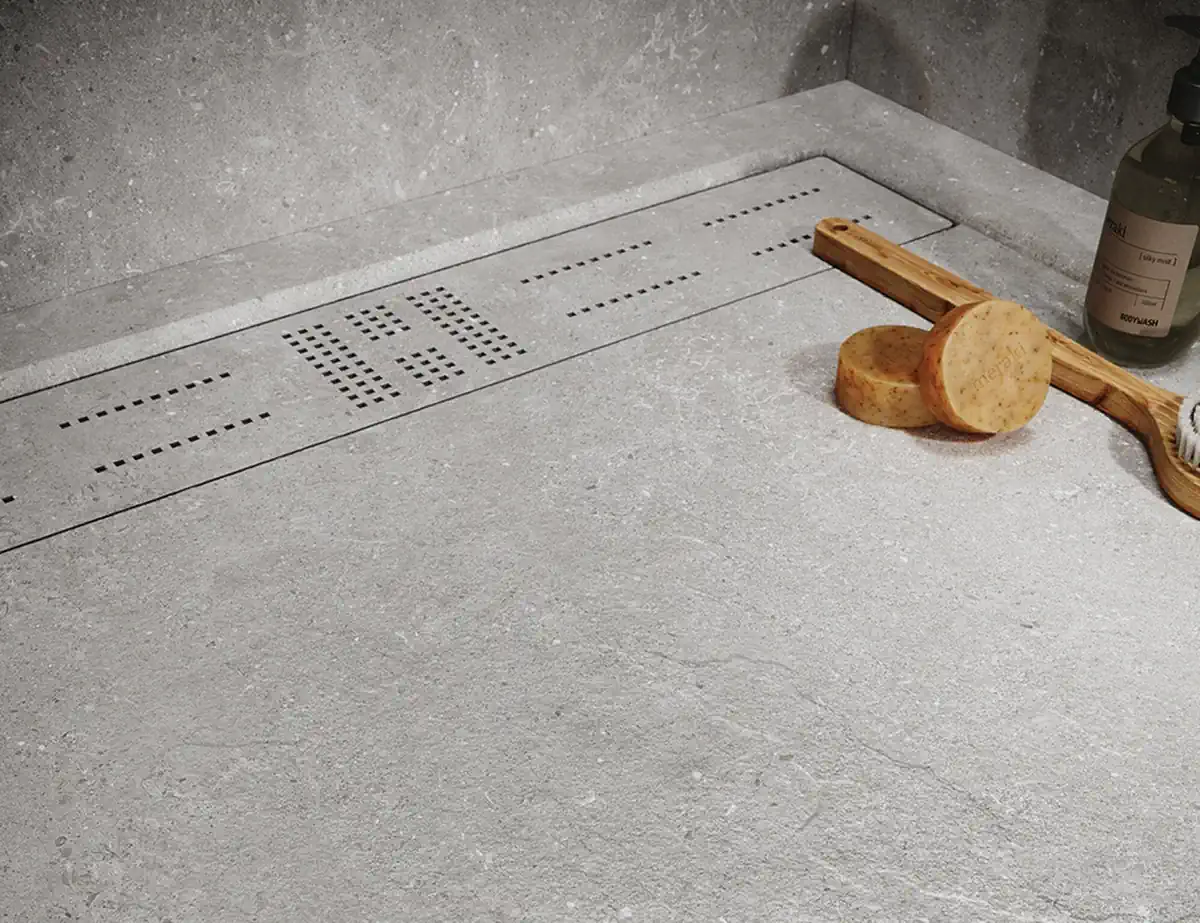 Gres Cifre ACRON efekt beton - aranzacja w eleganckiej lazience