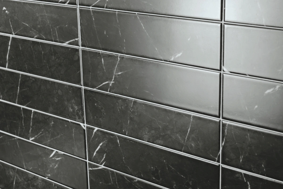 Gres Cifre MARQUINA efekt marmur - aranzacja w minimalistycznym wnetrzu