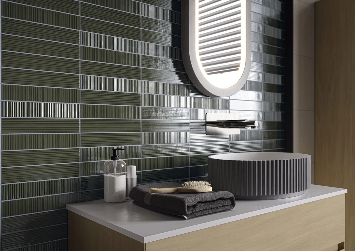 Gres Cifre RAIN efekt kolor - aranzacja w eleganckiej lazience