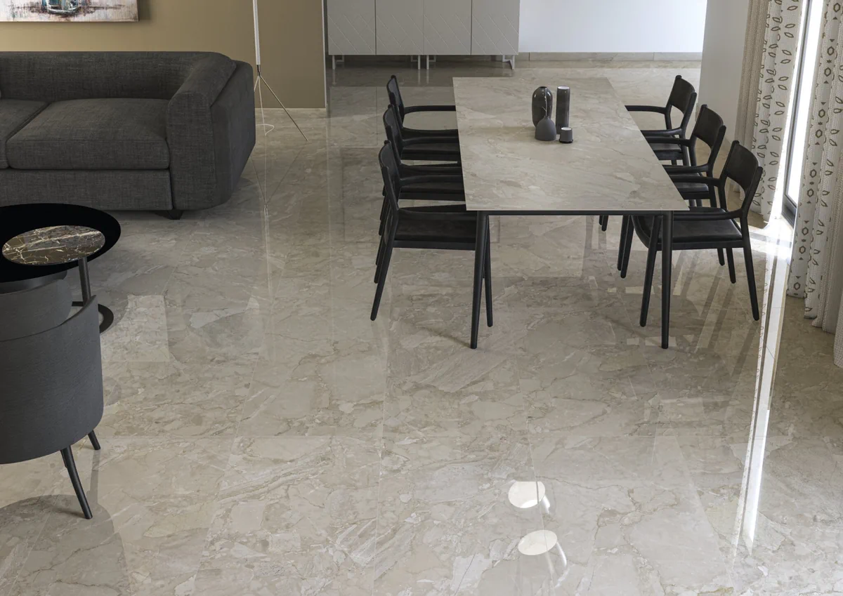 Gres Cifre KUARTZ efekt kamień - aranzacja w eleganckiej lazience