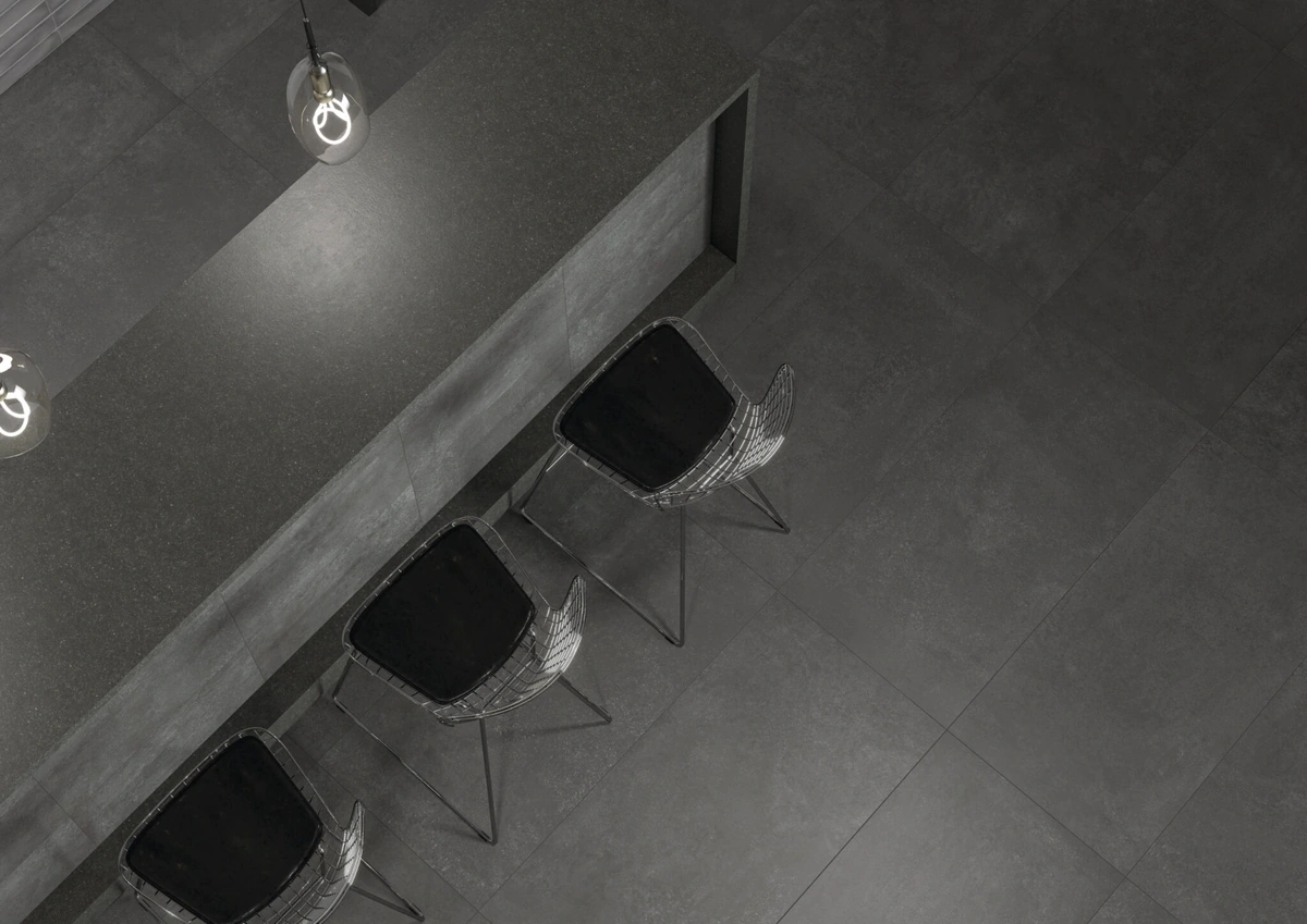 Gres Cifre CONCORDE efekt beton - aranzacja w eleganckiej lazience