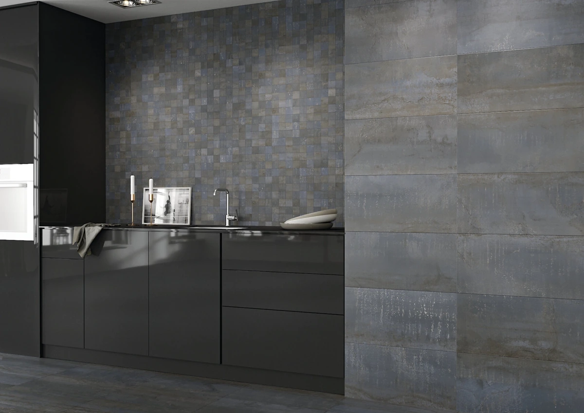 Gres Cifre METAL efekt metal - aranzacja w eleganckiej lazience