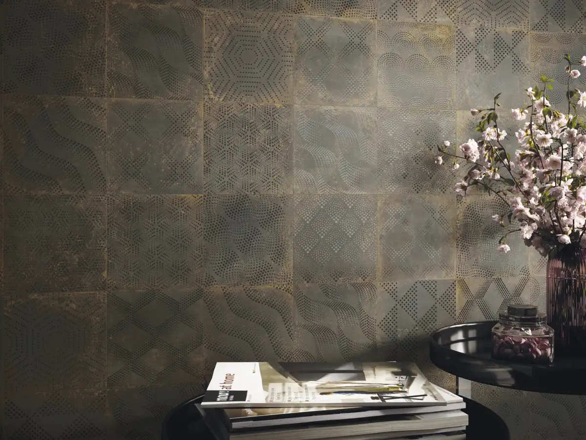Gres Cifre INDUSTRIAL efekt metal - aranzacja w eleganckiej lazience