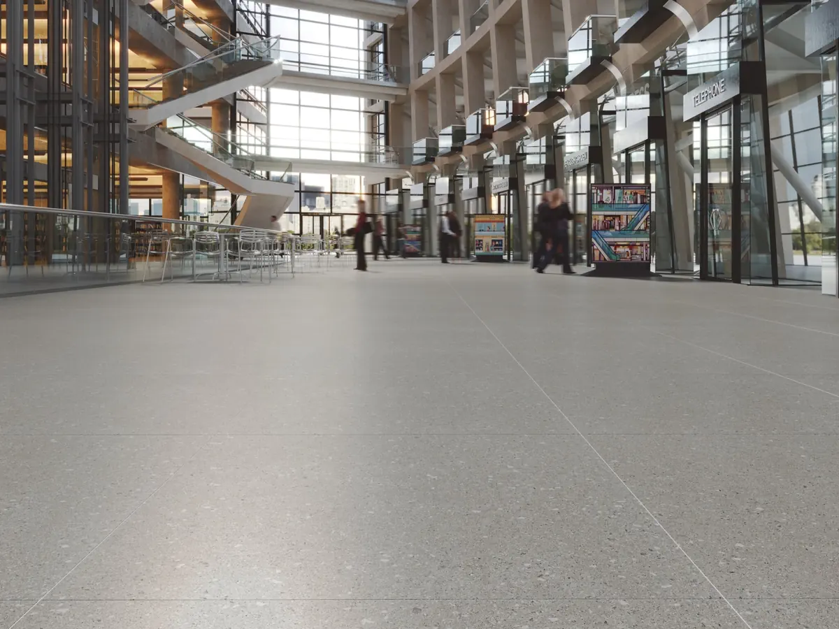 Gres Cifre GRAIN efekt beton - aranzacja w eleganckiej lazience