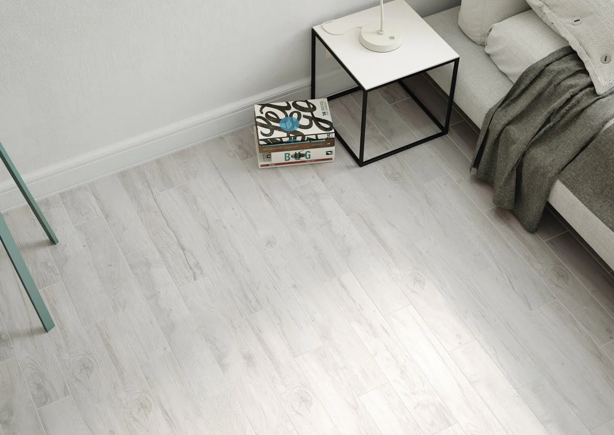 Gres Cifre NEBRASKA efekt drewno - aranzacja w eleganckiej lazience