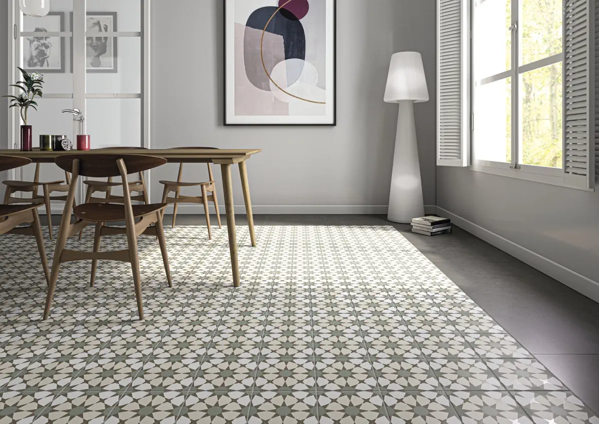 Gres Cifre HIDRA efekt wzór - aranzacja w eleganckiej lazience