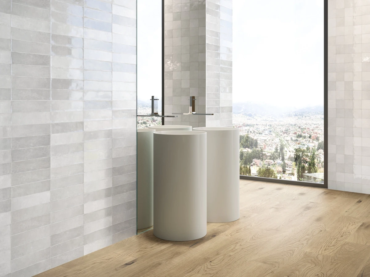 Gres Cifre OMNIA efekt kolor - aranzacja w eleganckiej lazience