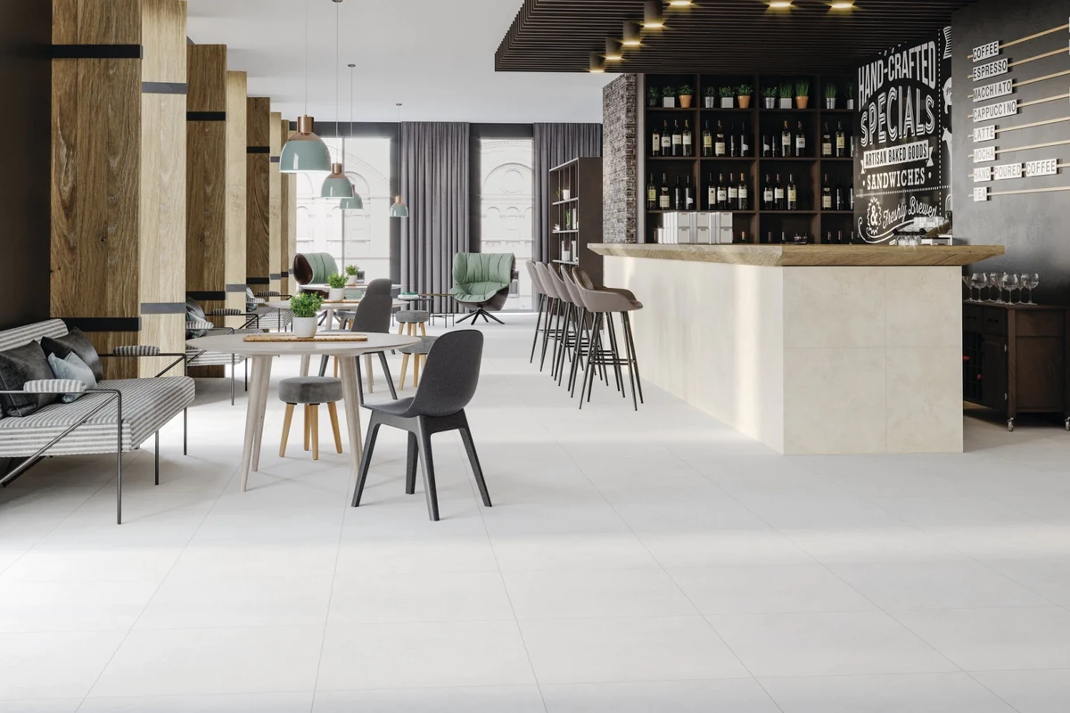 Gres Cifre PULSAR efekt beton - aranzacja w elewacji domu