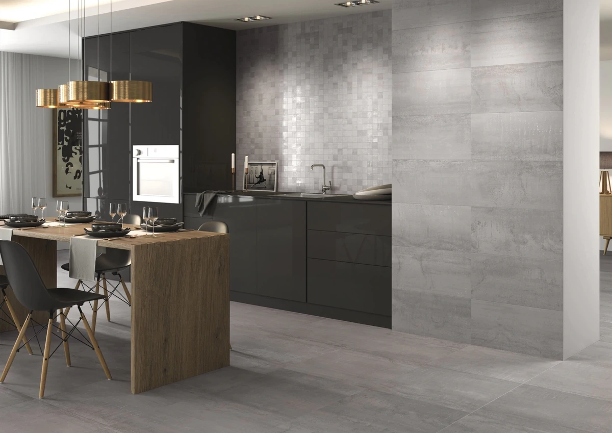 Gres Cifre METAL efekt metal - aranzacja w elewacji domu