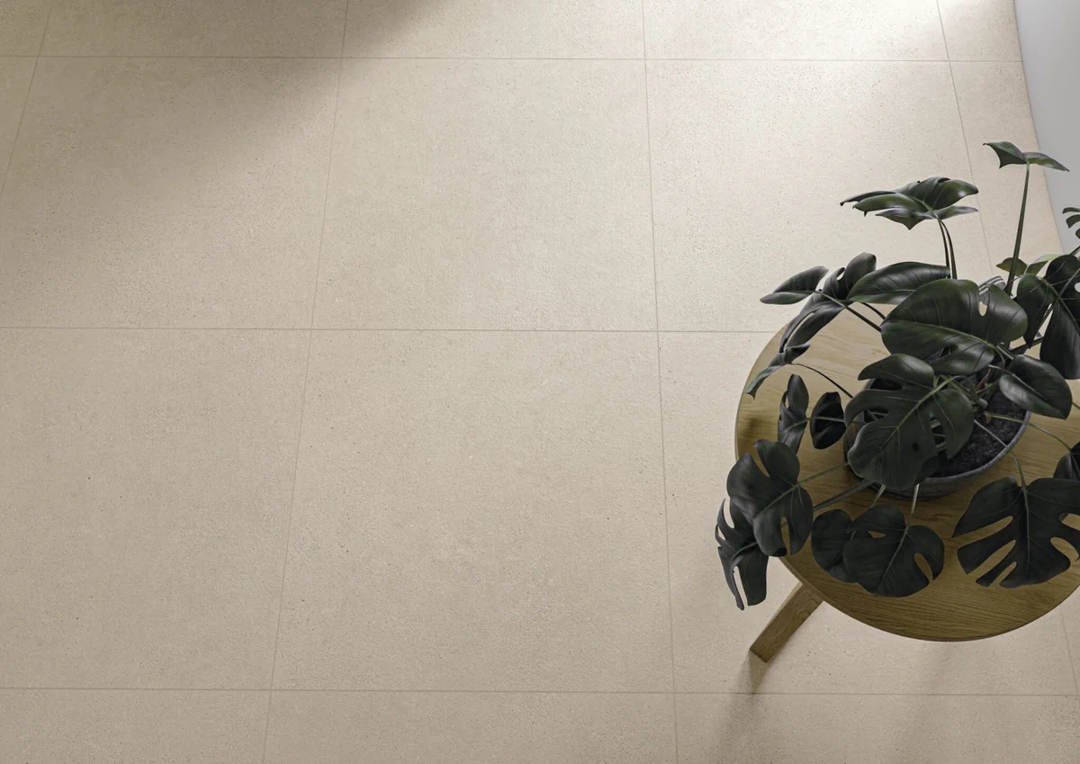 Gres Cifre BORNEO efekt kamień - aranzacja w eleganckiej lazience