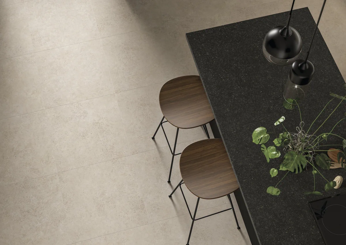 Gres Cifre PULSAR efekt beton - aranzacja w eleganckiej lazience