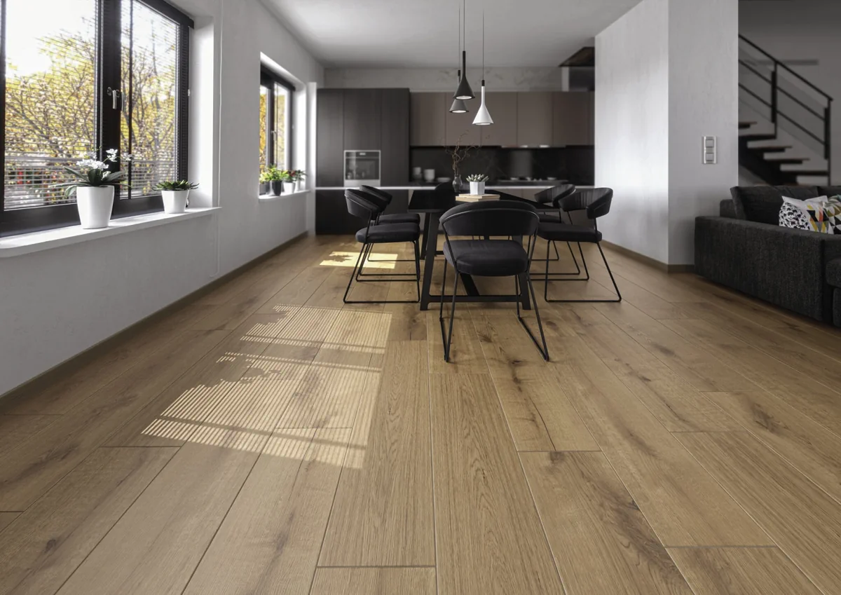 Gres Cifre VASEY efekt drewno - aranzacja w eleganckiej lazience