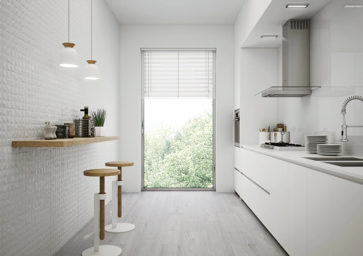 Gres Cifre PURE efekt kolor - aranzacja w elewacji domu