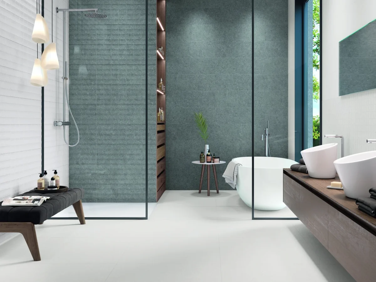 Gres Cifre GRANITE efekt kamień - aranzacja w elewacji domu