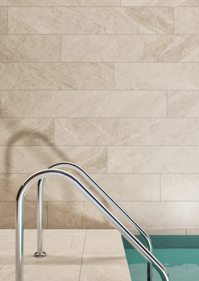 Gres Coem SOAP STONE efekt marmur, kamień - aranzacja w nowoczesnym salonie