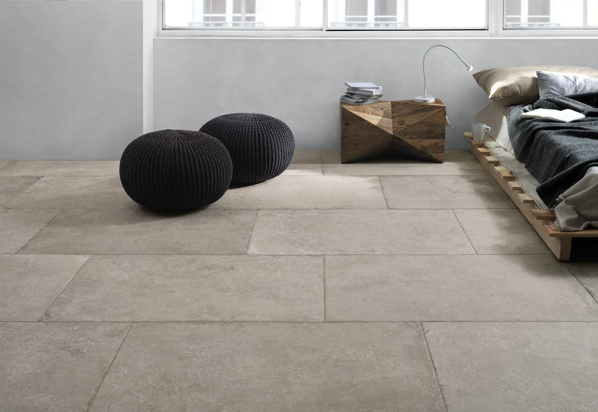 Gres Coem CASTLE efekt kamień - aranzacja w eleganckiej lazience