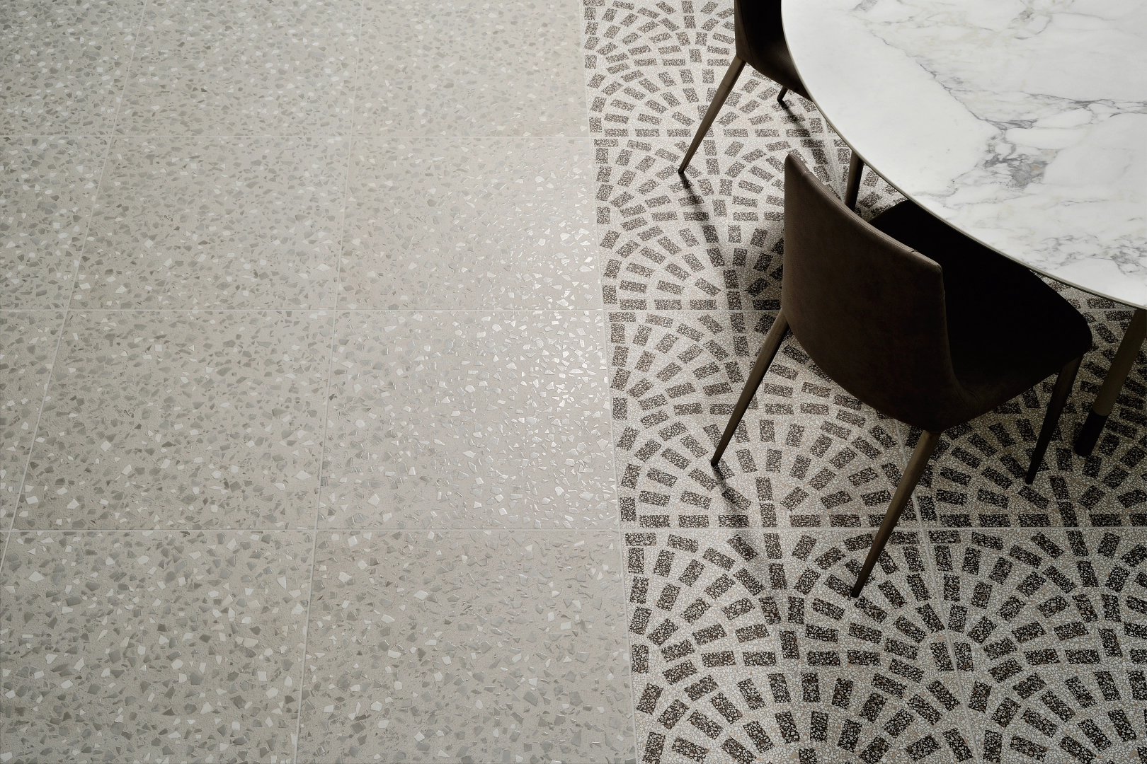 Gres Coem TERRAZZO efekt terrazzo - aranzacja w elewacji domu