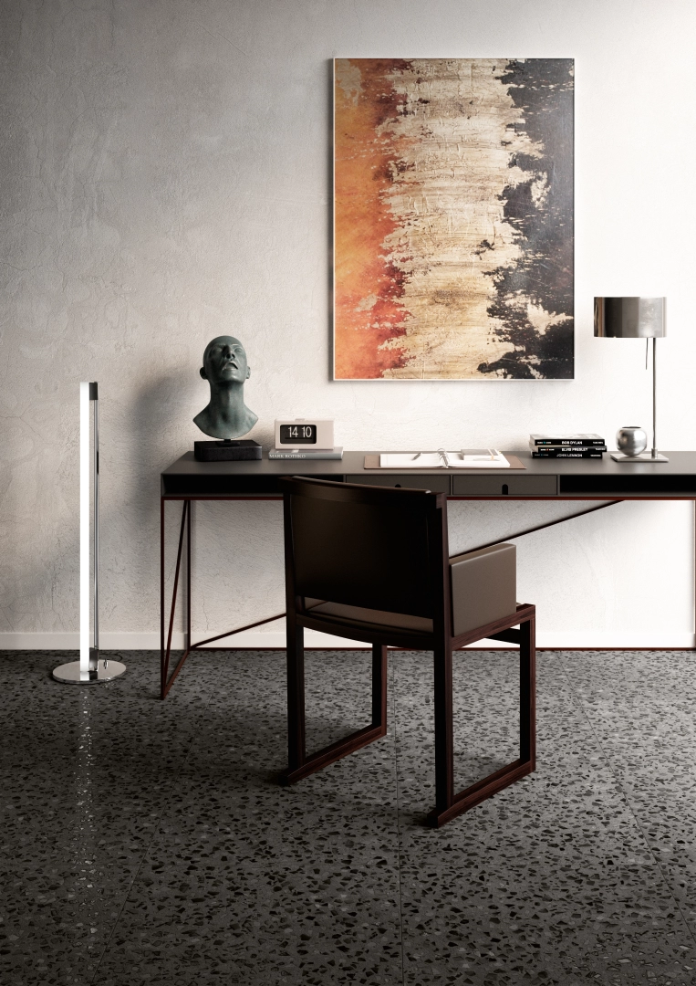 Gres Coem TERRAZZO efekt terrazzo - aranzacja w eleganckiej lazience