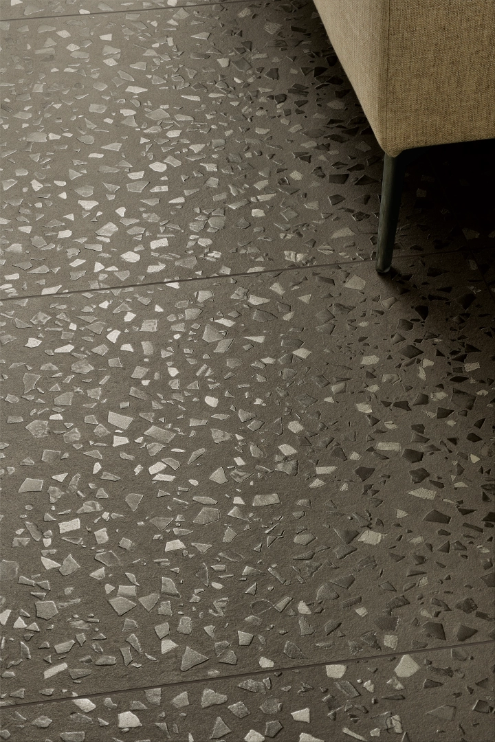Gres Coem TERRAZZO efekt terrazzo - aranzacja w elewacji domu