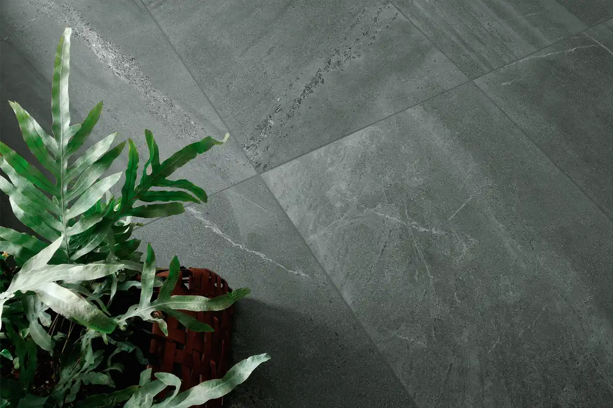 Gres Coem BRIT STONE efekt beton, kamień - aranzacja w eleganckiej lazience