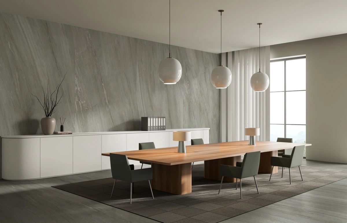Gres Coem WIDE GRES efekt drewno, kamień, marmur, beton, terrazzo - aranzacja w eleganckiej lazience