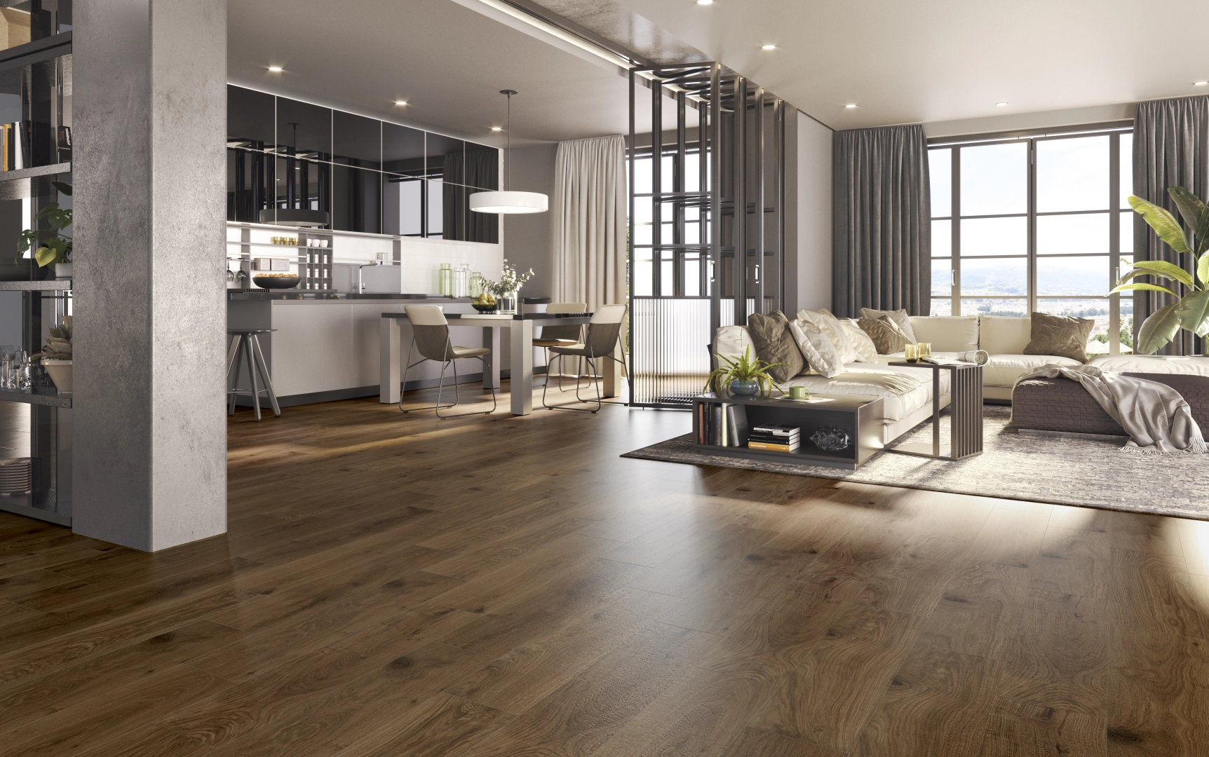 Gres Colorker COLUMBIA efekt drewno - aranzacja w elewacji domu