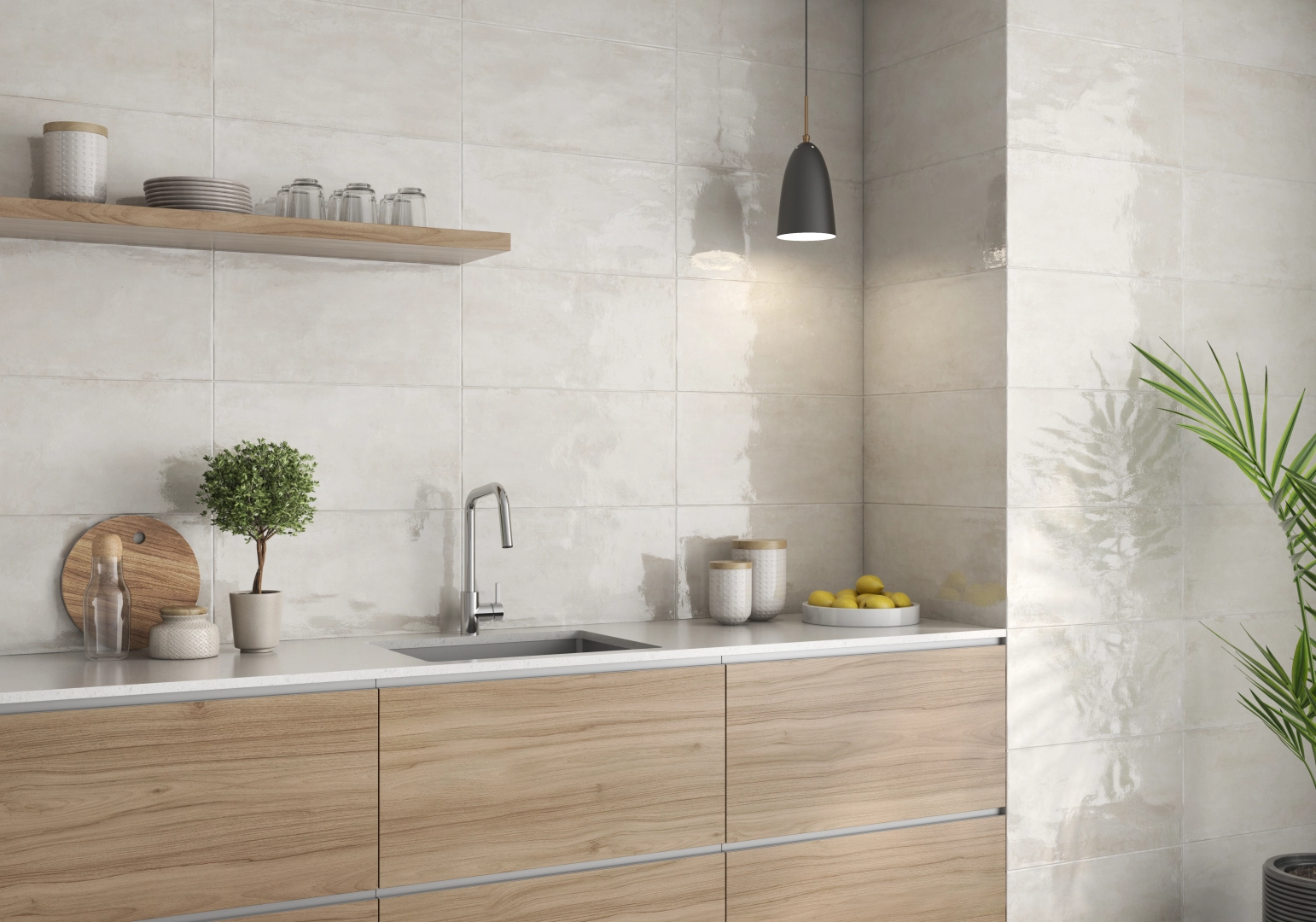 Gres Colorker NUANCE efekt beton - aranzacja w eleganckiej lazience