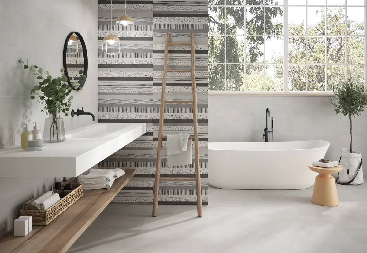 Gres Colorker BOXER efekt beton - aranzacja w minimalistycznym wnetrzu