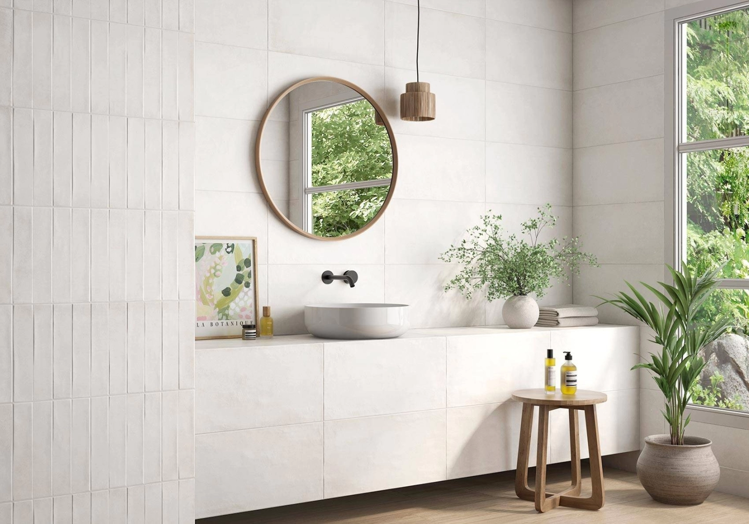 Gres Colorker REVIVAL efekt wzór, beton - aranzacja w eleganckiej lazience