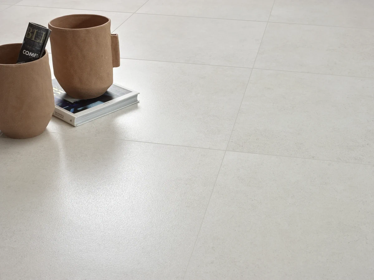 Gres Colorker ASTON efekt beton - aranzacja w eleganckiej lazience