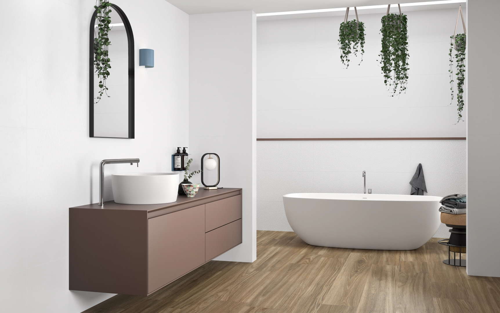 Gres Colorker MAGNA efekt kolor - aranzacja w nowoczesnym salonie