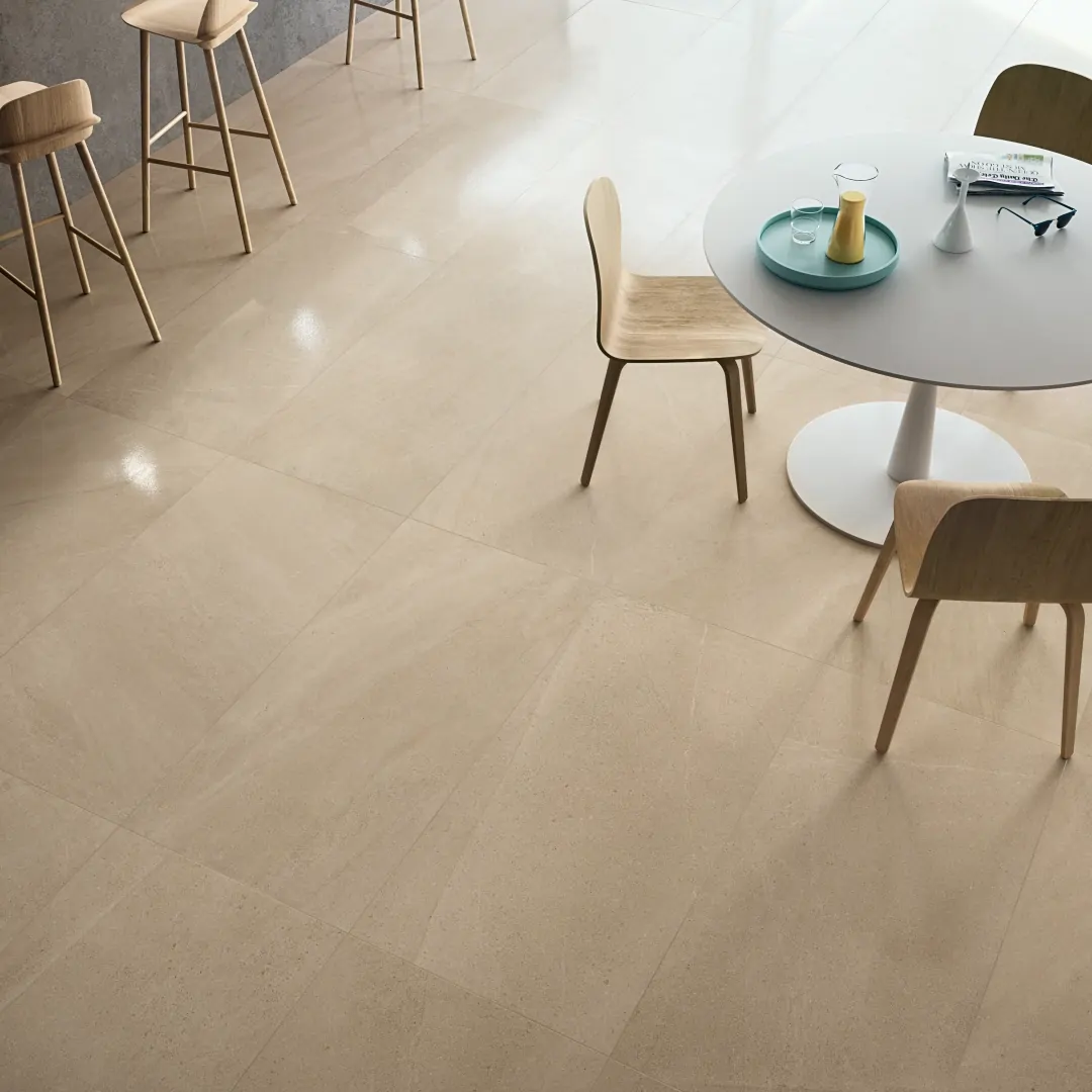 Gres Cotto D'este LIMESTONE efekt kamień - aranzacja w eleganckiej lazience