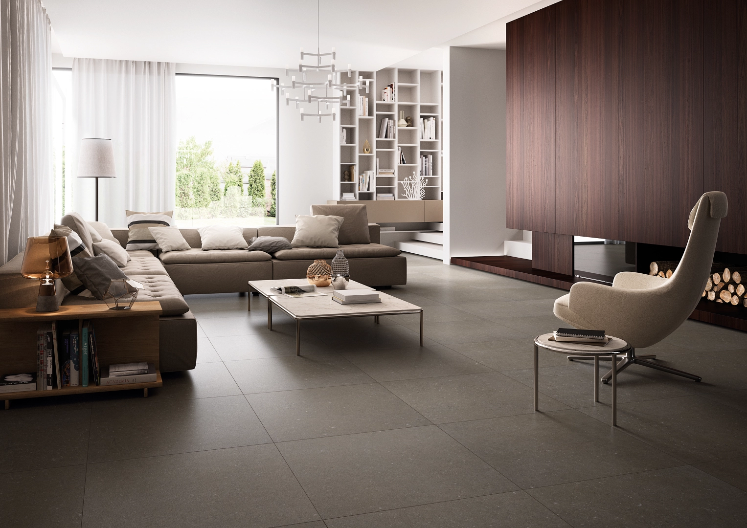 Gres Cotto D'este CLUNY efekt beton - aranzacja w eleganckiej lazience