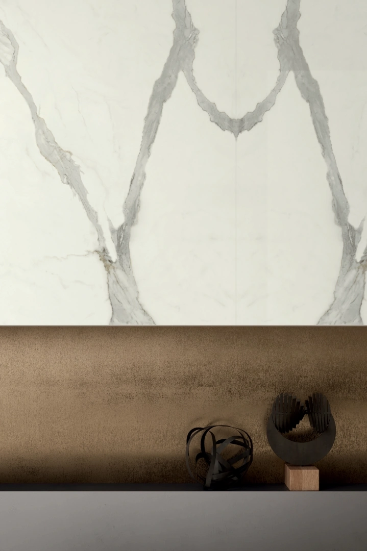 Gres Cotto D'este VANITY efekt marmur - aranzacja w elewacji domu