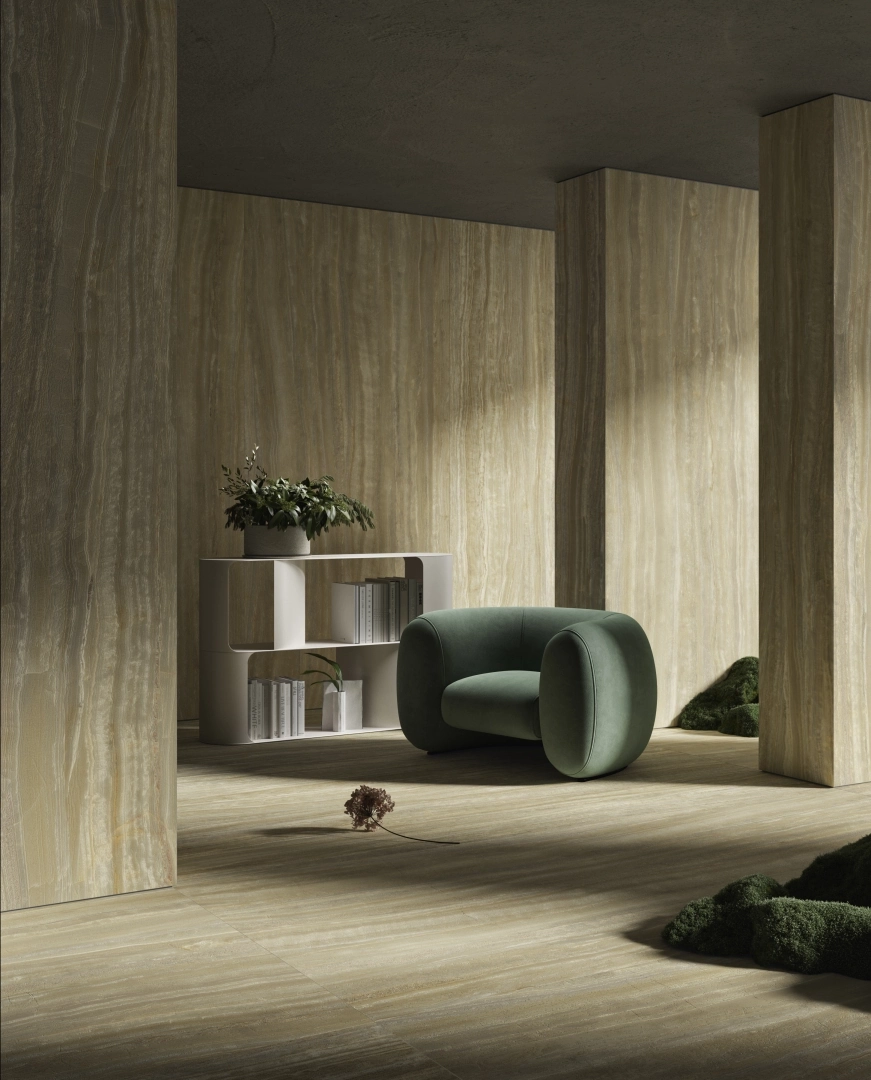 Gres Delconca MARBLE EDITION efekt kamień, marmur - aranzacja w elewacji domu
