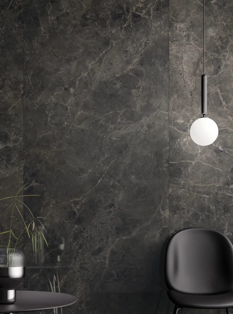 Gres Delconca BOUTIQUE efekt marmur, kamień - aranzacja w eleganckiej lazience