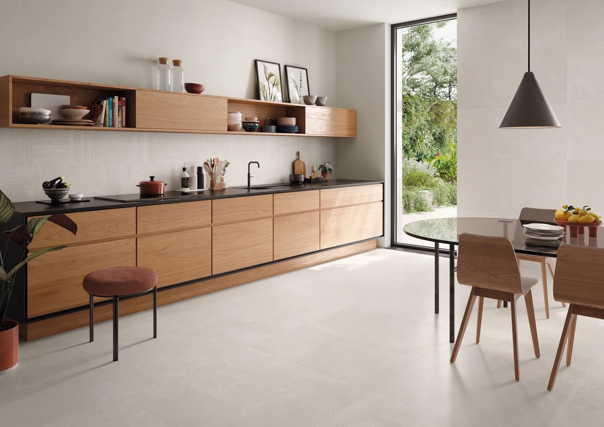 Gres Emil TOTALOOK efekt beton, - aranzacja w eleganckiej lazience