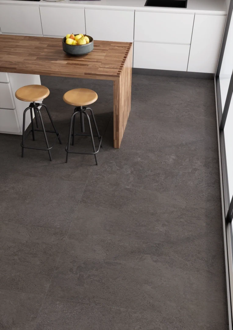 Gres Emil LANDSCAPE efekt kamień - aranzacja w eleganckiej lazience