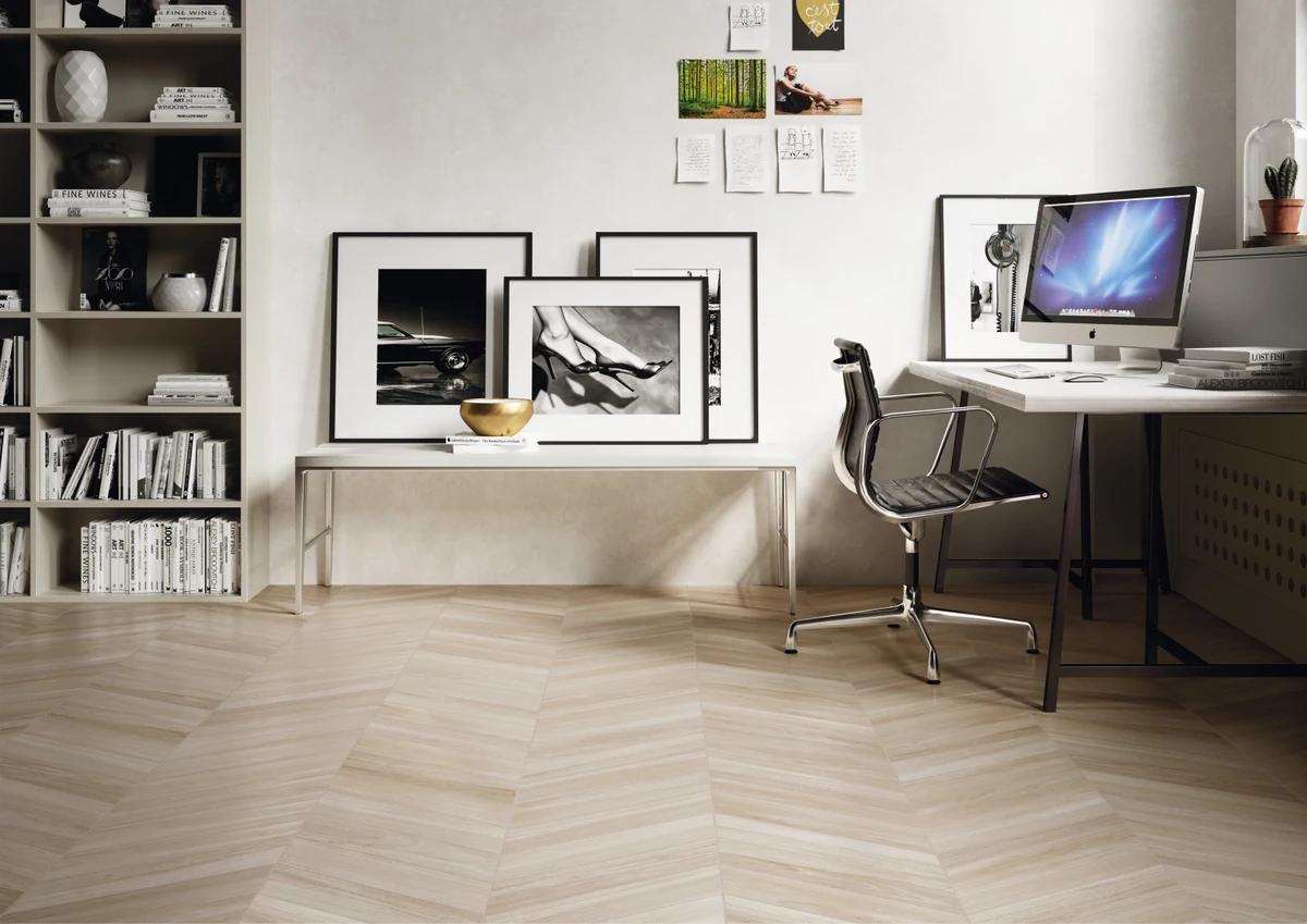 Gres Emil SLEEK WOOD efekt drewno - aranzacja w eleganckiej lazience