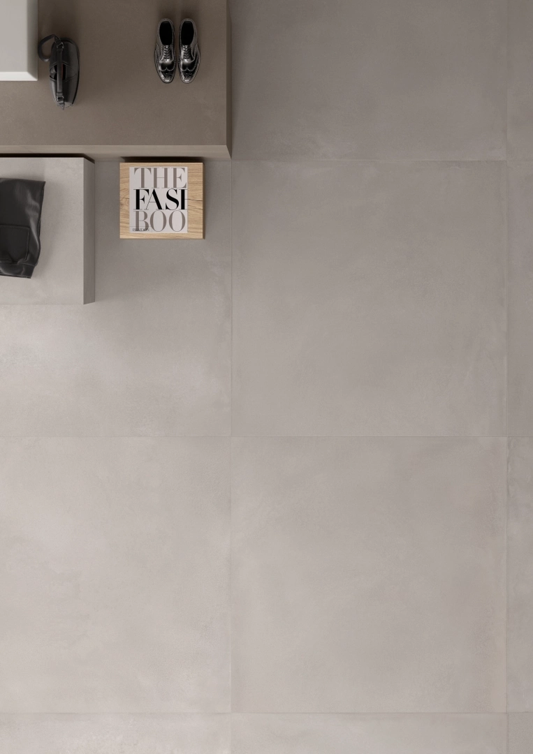 Gres Ergon TR3ND efekt beton, drewno - aranzacja w elewacji domu