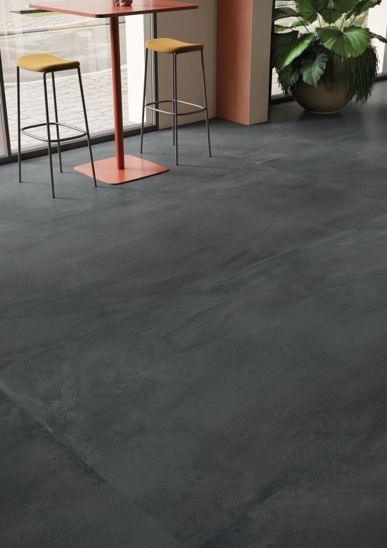 Gres Ergon PIGMENTO efekt beton - aranzacja w eleganckiej lazience