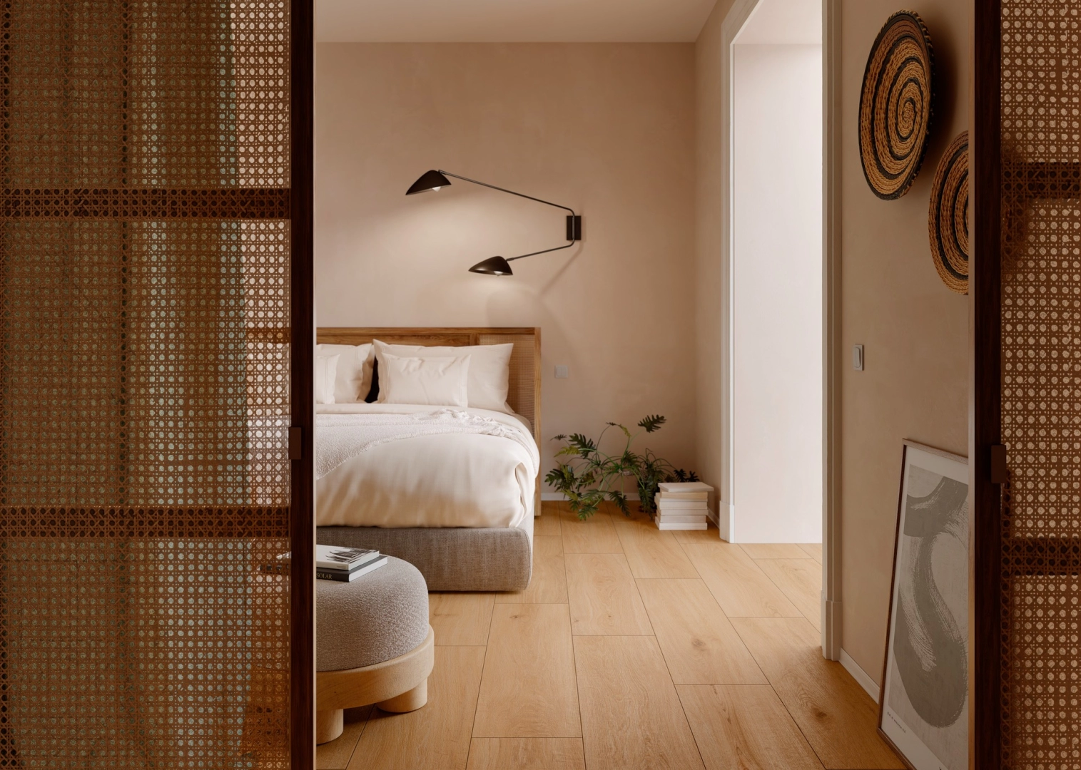 Gres porcelanowy Marazzi Oltre drewno w luksusowym salonie