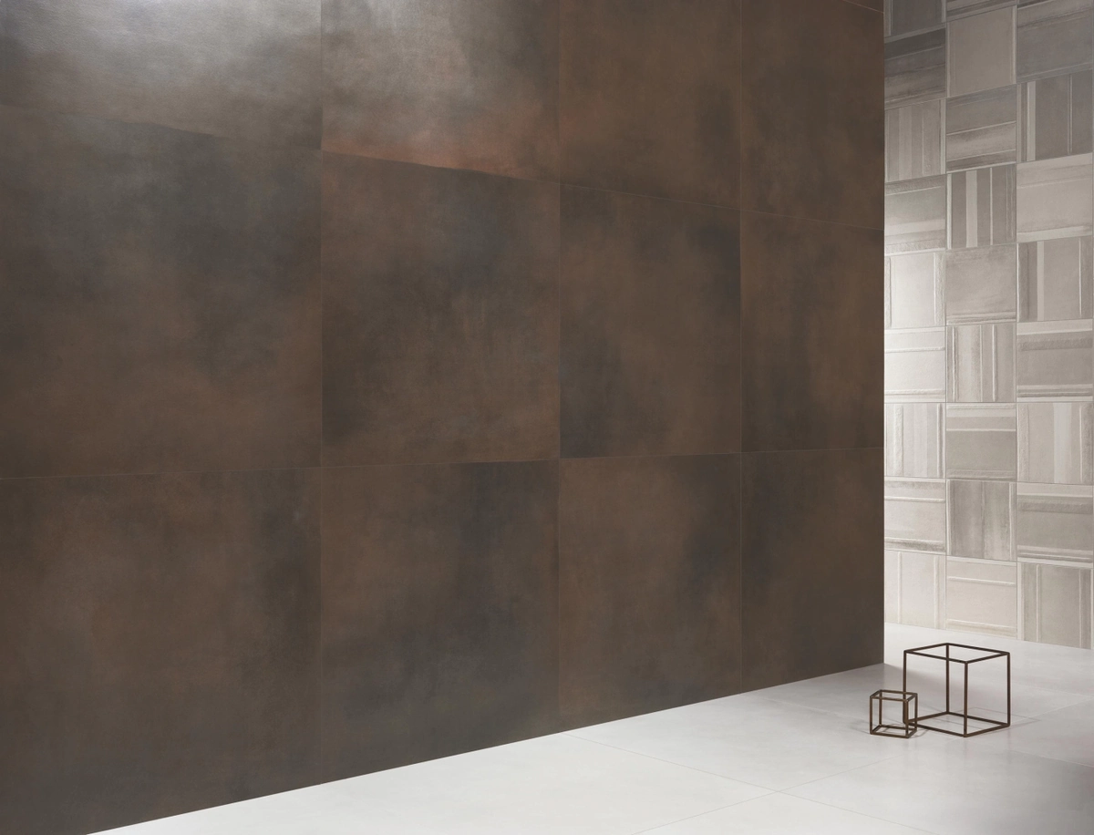 Gres Fap MILANO&FLOOR efekt beton - aranzacja w przestronnym holu
