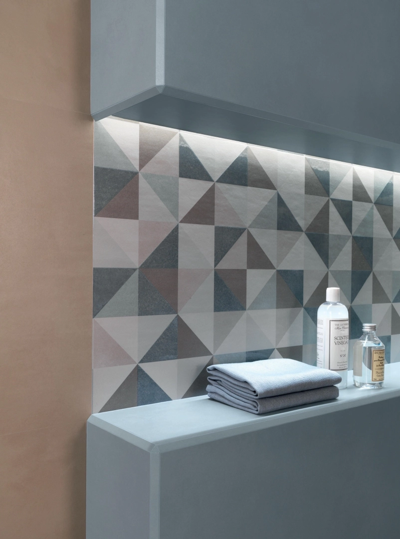 Gres Fap MILANO MOOD efekt beton, kamień - aranzacja w eleganckiej lazience
