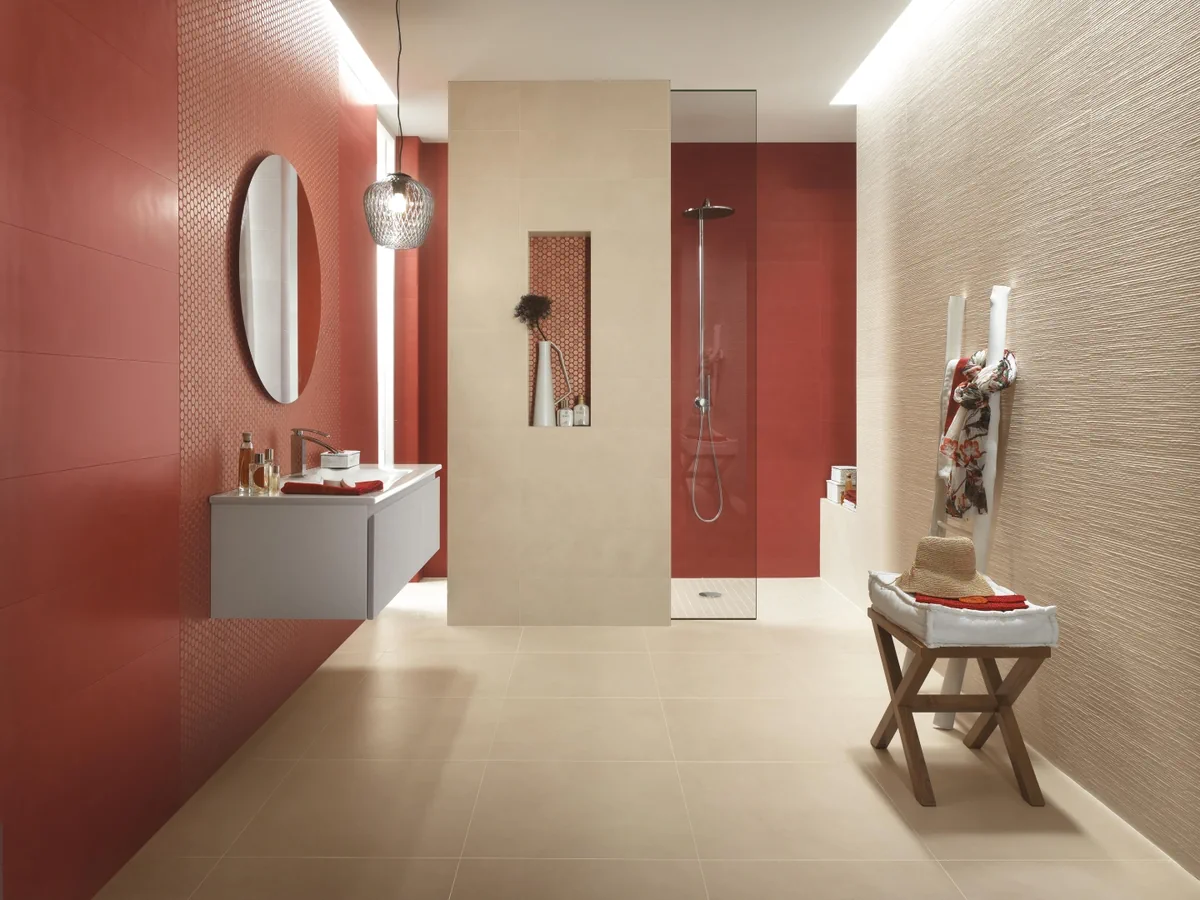 Gres Fap COLOR LINE efekt kolor - aranzacja w minimalistycznym wnetrzu