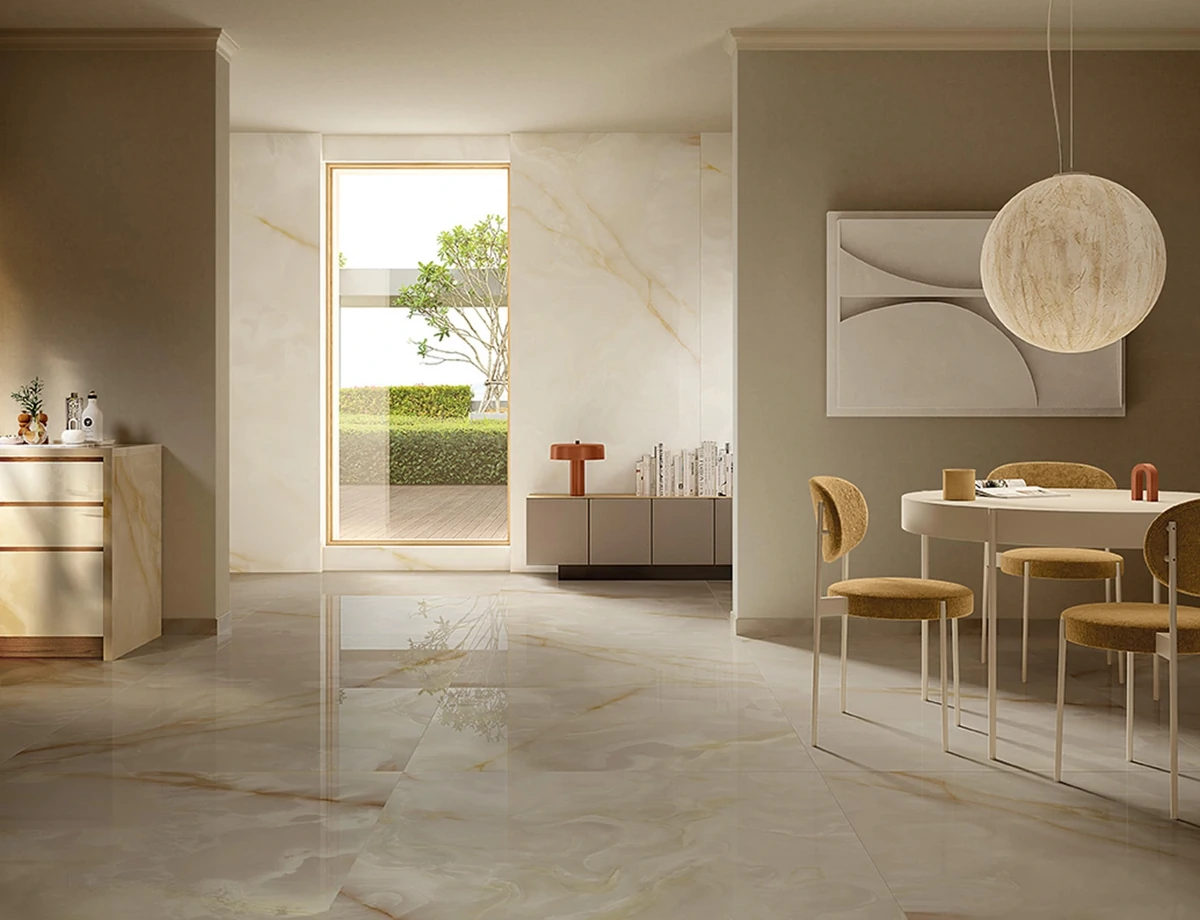Gres Fap GEMME efekt marmur - aranzacja w eleganckiej lazience