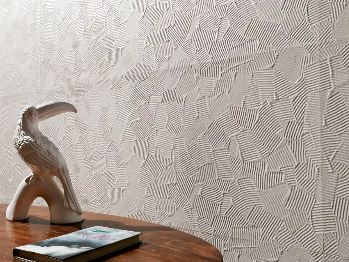 Gres Fap LUMINA SAND ART efekt beton - aranzacja w nowoczesnym salonie