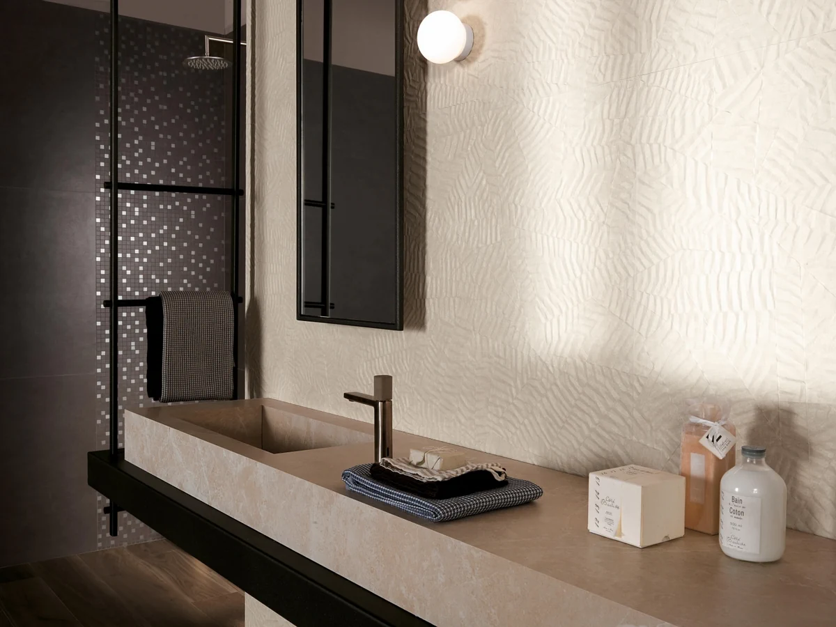 Gres Fap BLOOM efekt beton - aranzacja w elewacji domu